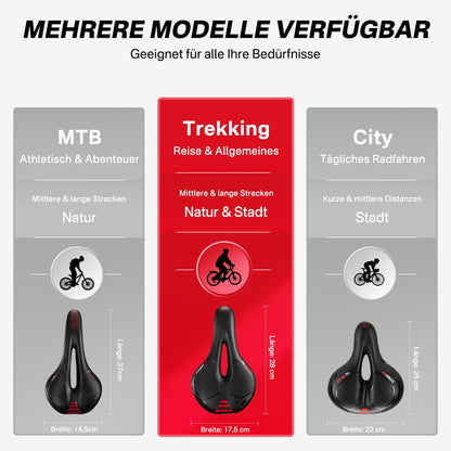 YOUNGDO Gel Velosattel, ergonomisch, atmungsaktiv, wasserdicht