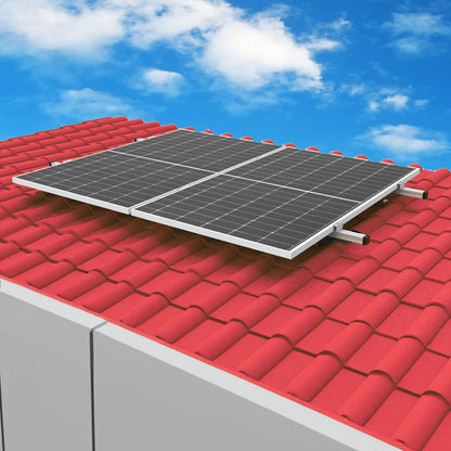 Solarpanel Dachhalterung Blechdach, Montage-Set für 2 Solarmodule