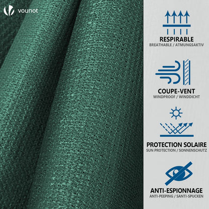 VOUNOT Zaunblende Sichtschutz - 1.5x20m Grün HDPE 150g/m²