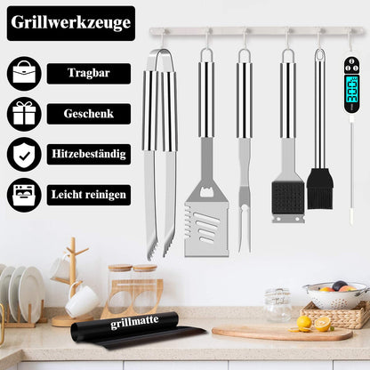 Grilliance Grillbesteck Set 26-teilig aus Edelstahl mit Koffer