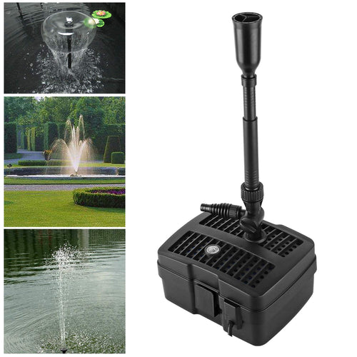 Forever Speed 4-in-1 Teichpumpe mit Filter und 5W UV-Klärer, 1000 l/h