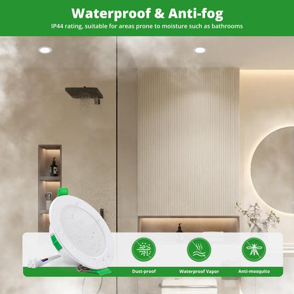 HOMEOW LED Einbaustrahler 20er Set Dimmbar 3-farbig 68mm