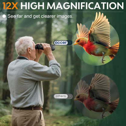 occer 12x50 Hochleistungs-Fernglas - HD Vogelbeobachtung Jagd