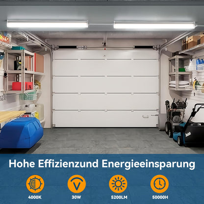 JESLED LED Feuchtraumleuchte 120cm IP65 30W 5200 Lumen 4000K 6 Stück