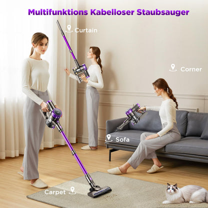 Suafsu Akku Staubsauger 45000Pa Kabellos – Für Tierhaare