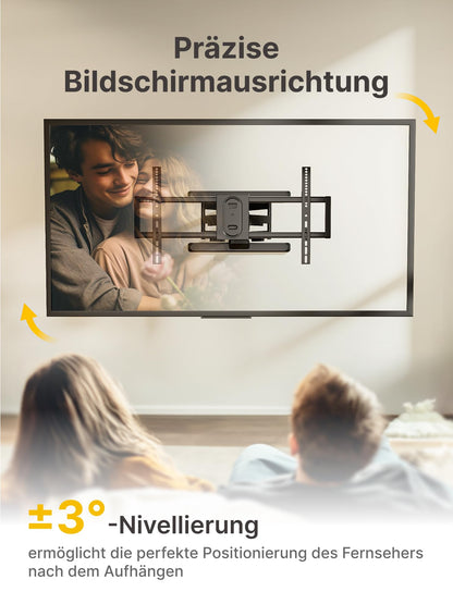 monTEK TV Wandhalterung – Schwenkbar, Neigbar, 43-95 Zoll bis 60kg