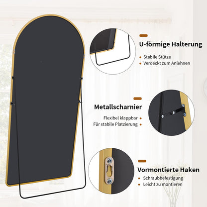 Koonmi Gewölbter Top Ganzkörperspiegel 76x171cm - Gold