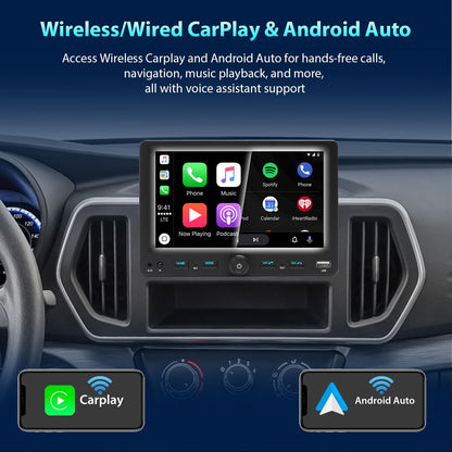 Alondy Autoradio 1 Din mit 7 Zoll Touchscreen, CarPlay & Android Auto