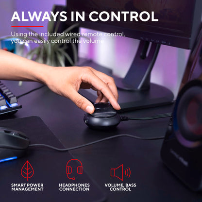 Trust Gaming GXT 38 2.1 Gaming Lautsprechersystem - Schwarz/Rot