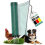 VOSS.farming Gartennetz Begrenzungszaun 20 m, 80 cm, dunkelgrün mit 12 Pfählen