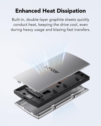Lexar ES3 externe USB 3.2 Gen2 SSD 2TB - 1050 MB/s