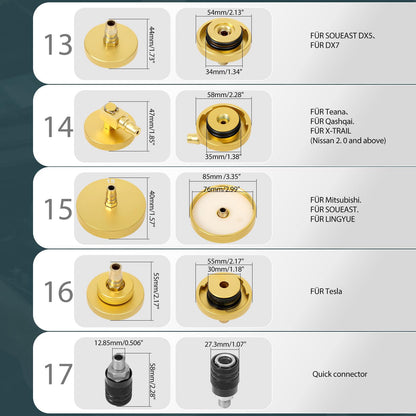 XSTARYE Auto Bremsenentlüftungsadapter Set - 17-tlg