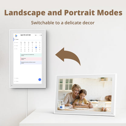 Dragon Touch 15.6" FHD Touchscreen Digitaler Wandkalender - Weiss