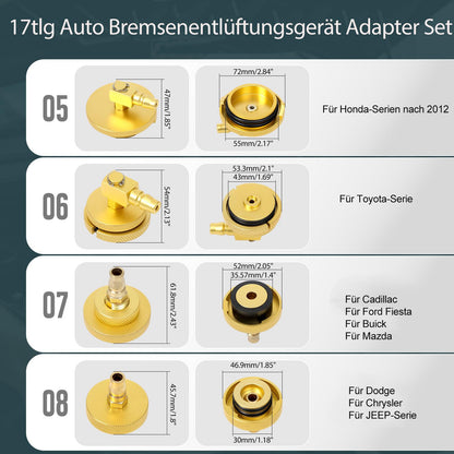 XSTARYE Auto Bremsenentlüftungsadapter Set - 17-tlg