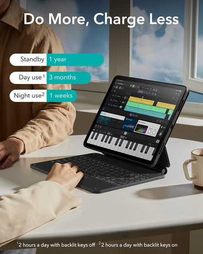 ESR Rebound 360 Tastaturhülle für iPad Pro 13 Zoll (M5/M4), Schwarz
