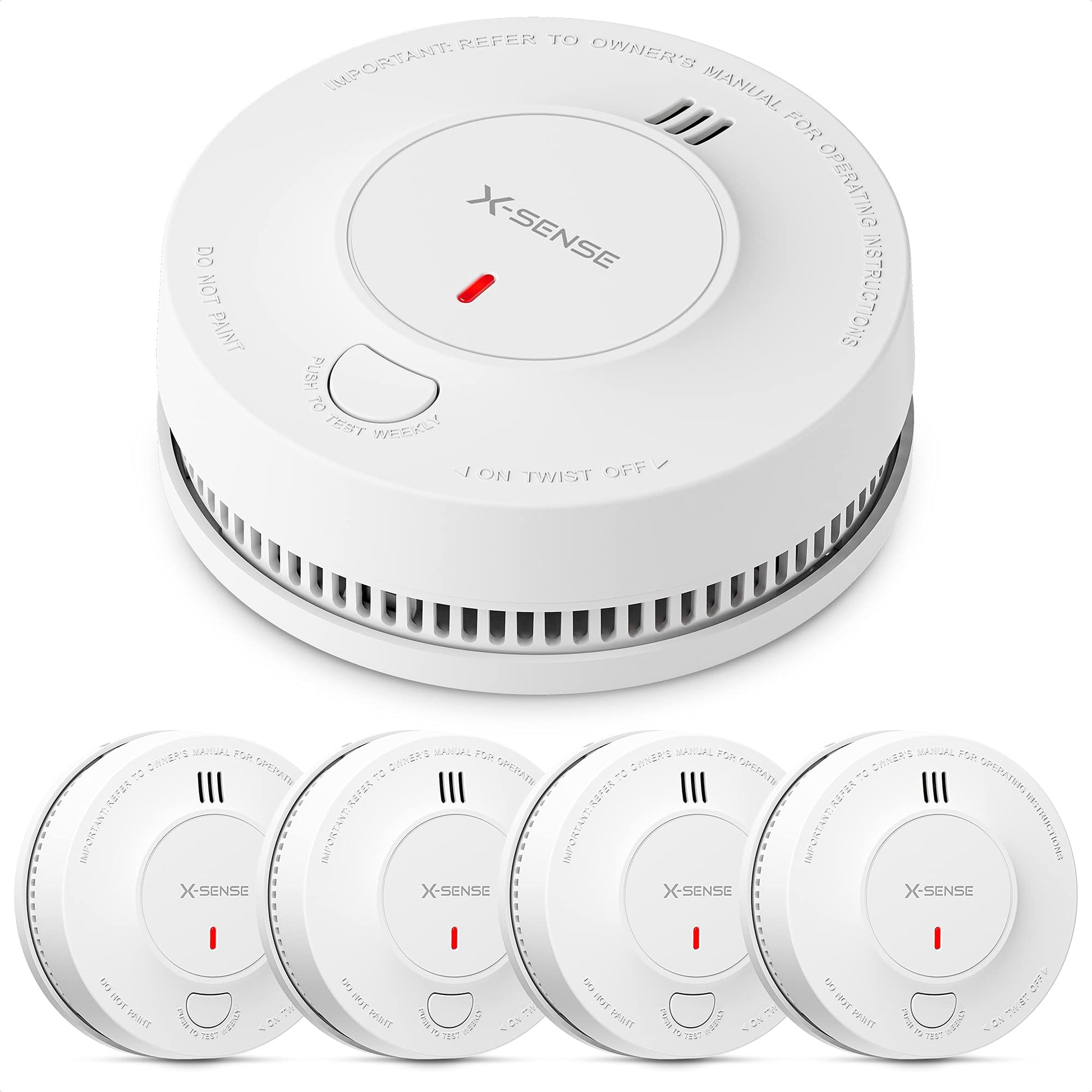 X-Sense Rauchmelder SD2J0AX fotoelektrisch 10 Jahre Batterie 5er-Set