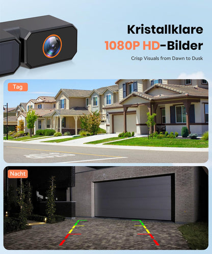 AUTO-VOX Solar3A Plus kabellose Solar-Rückfahrkamera, 7,2 Zoll DVR