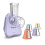 Moulinex Fresh Express DK8546E0 Elektrische Gemüsereibe 4-in-1 Lila mit Direktserviersystem