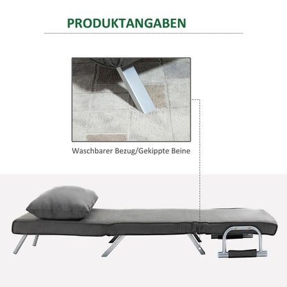 HOMCOM Schlafsofa Schlafcouch mit Funktion - Schwarz