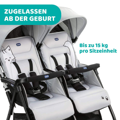 Chicco OHlalà Twin Geschwisterwagen – Kompakt & Ab Geburt
