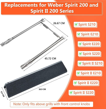 GFTIME Flavorizer Bars & Brenner Ersatzteile für Weber Spirit 200