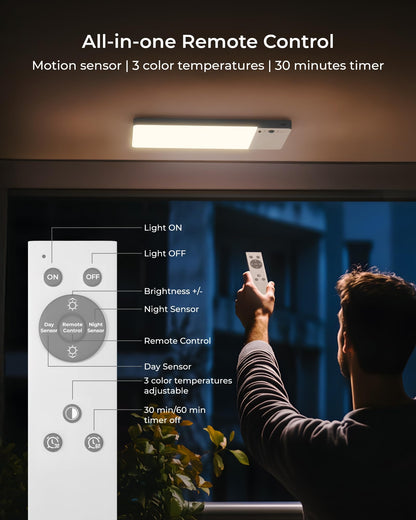FULEN CL06 LED Deckenleuchte mit Bewegungsmelder und Akku, 2er-Pack