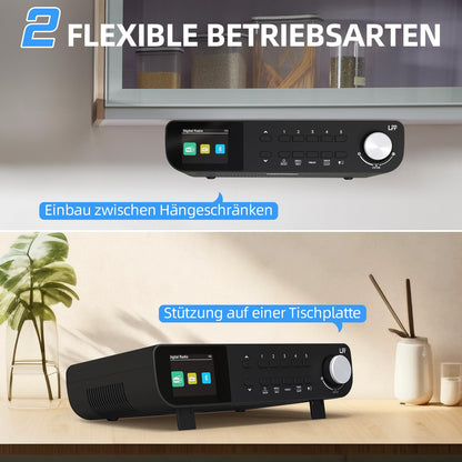 LFF Küchenradio DAB+ Tragbar - Bluetooth & Farbdisplay