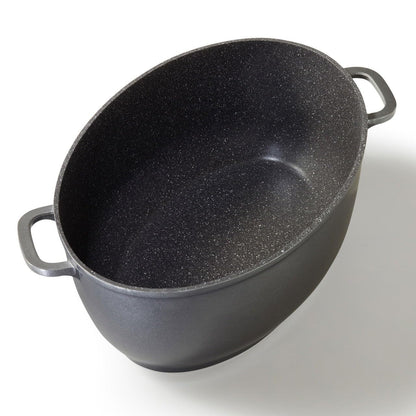 STONELINE Gourmet Bräter mit Deckel Induktion Oval 39x26 cm, 8,5 L