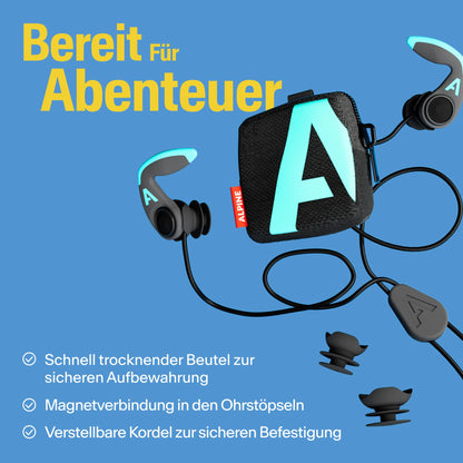 Alpine WaterSafe Pro Ohrstöpsel für Schwimmen und Surfen, M/L
