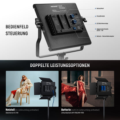 NEEWER 660 LED Bi-Farbe Videolicht Panel 2er-Set mit Stativen