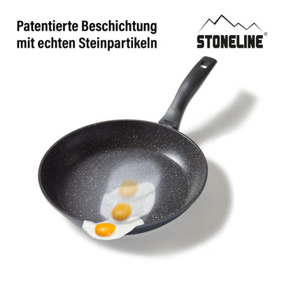 STONELINE Bratpfanne 28 cm, Aluguss, induktionsgeeignet, Grau