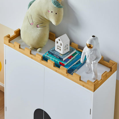 SoBuy KMB44-W Kinder Spielzeugregal & Kommode – Schlossdesign