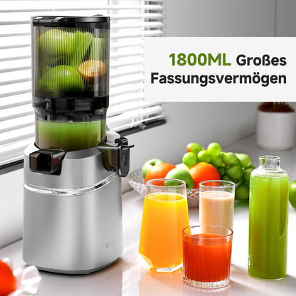 AMZCHEF Automatischer Slow Juicer 145mm Öffnung - Silber
