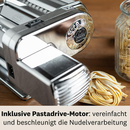 Marcato Atlas 150 Elektrische Nudelmaschine - Motor, Edelstahl