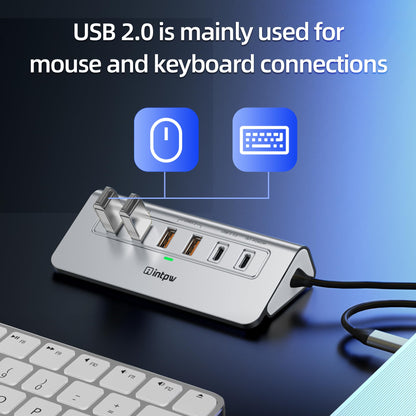 Intpw P9R PRO USB C Hub 10-in-1 Docking Station 4K HDMI PD 100W