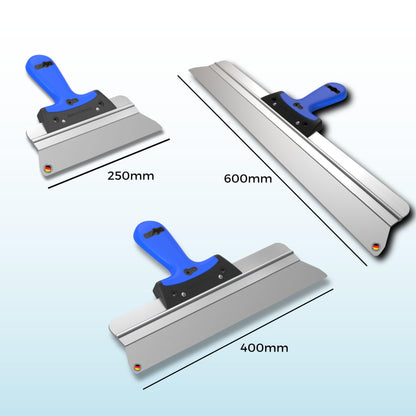 BACHSAM® Flächenspachtel Set – 25, 40, 60cm Trockenbau Werkzeug