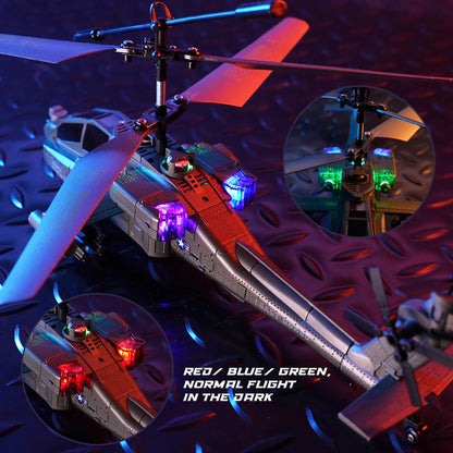 VATOS RC Hubschrauber XK-1 mit 2 Akkus und LED-Licht