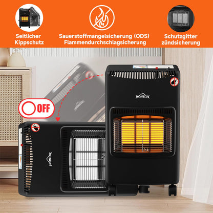 HOMELUX Gasheizung Infrarot 4200 W - Innenraum inkl. Schlauchset