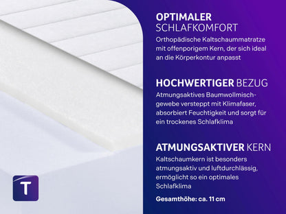 Traumnacht Easy Comfort Kaltschaummatratze 90x190 cm H3 mittelfest