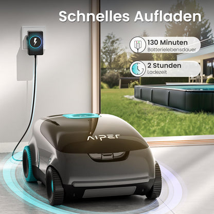 AIPER kabelloser Poolroboter, Akku-Poolsauger für Pools bis 100 m²
