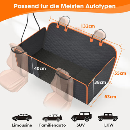 JOEJOY Hundedecke Auto Rückbank, Hundesitz Auto Rückbank Verbreitert mit Harter Unterseit, Hunde Autositz Ruckbank Wasserdicht Kratzfest rutschfest