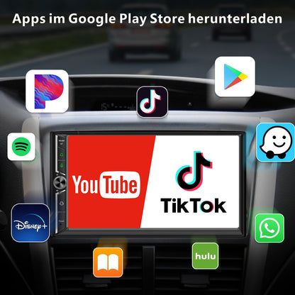 Android Doppel Din Autoradio - 7 Zoll Wireless CarPlay Android Auto