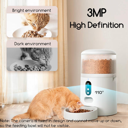 Faroro PF22 Futterautomat Katze mit 3MP Kamera, WiFi, 4L