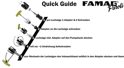 Famag Paroli HM Lochsägensatz – 8-teilig mit Pumpshank