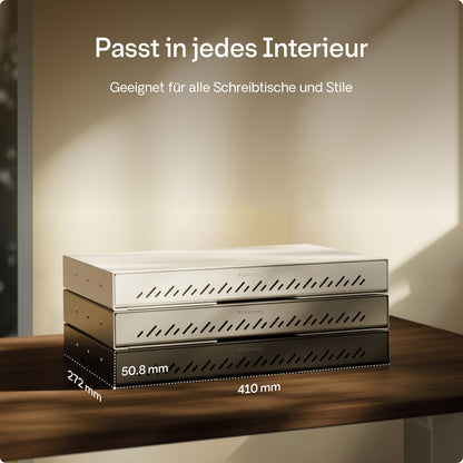 Desktronic Untertisch-Schublade aus Stahl, Schreibtisch-Organizer