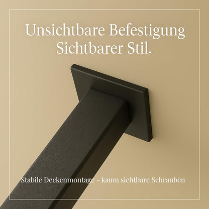 Homemetall Kleiderstange Deckenmontage Schwarz B60xH60cm