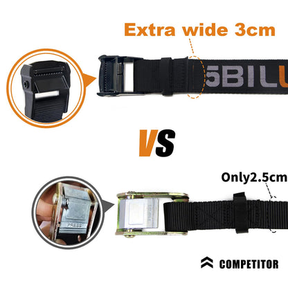 5BILLION FITNESS Gymnastikringe aus Holz 32 mm mit Nylon-Gurten