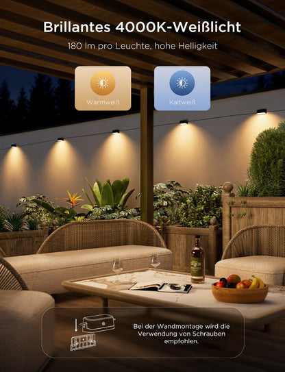 Govee Outdoor Zaunleuchte RGBWIC IP65 Matter - 6er Set