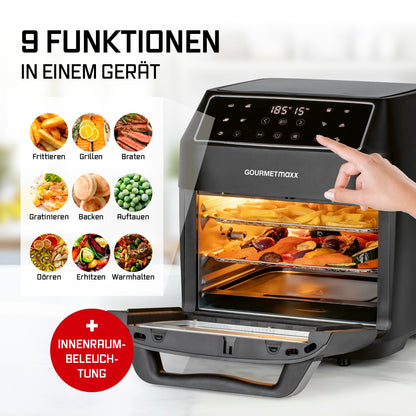 GOURMETmaxx Heissluftfritteuse 12 L Airfryer Minibackofen