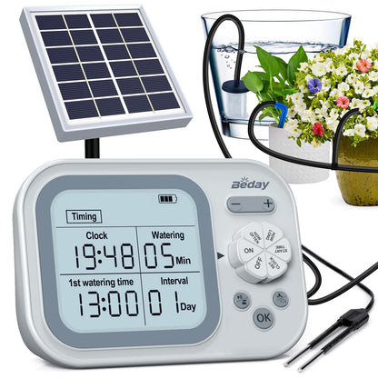 beday Solar-Tropfbewässerungssystem für 15 Topfpflanzen mit Timer